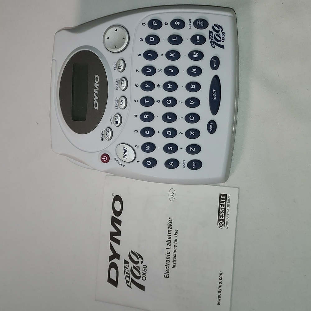 Vintage 2002 Dymo Electronic Label Maker Letra Tag QX50